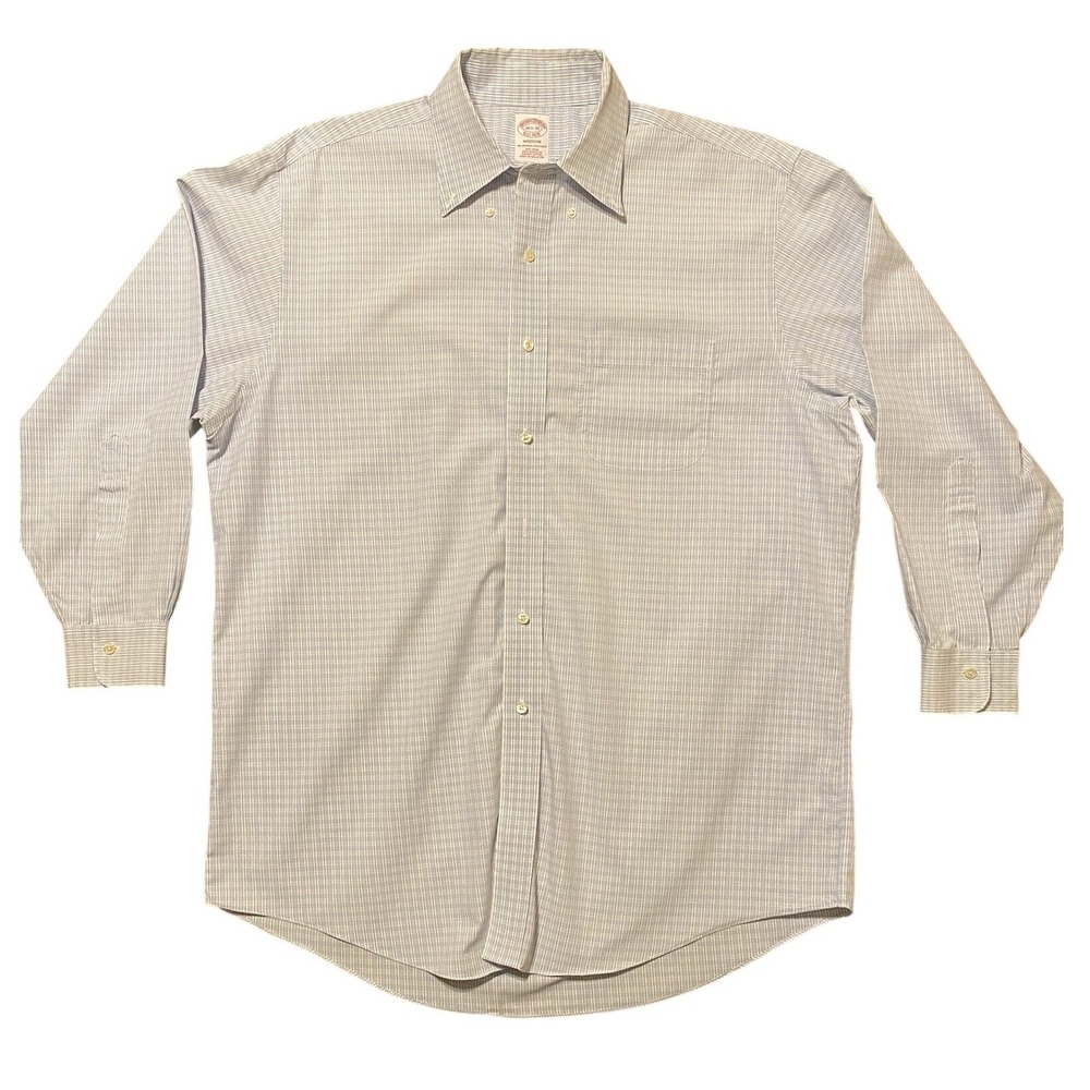 Brooks Brothers Madison Long Sleeve Shirt Button Up Light Blue Men's 16 1/2-32